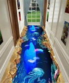 Alfombra de corredor de animales marinos, 2.6 x 10 pies, hermosa alfombra 3D de...