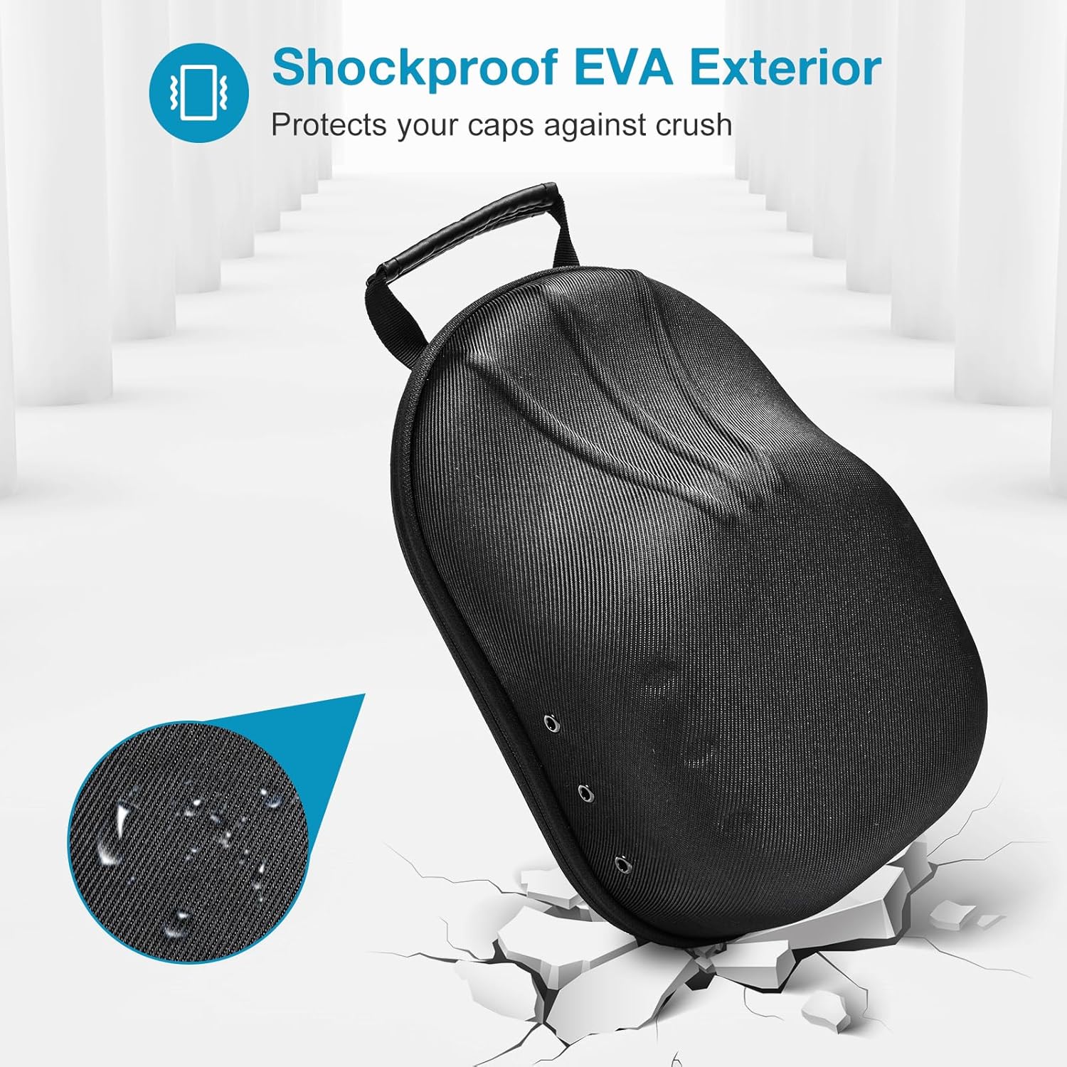 ProCase Estuche rígido de viaje para gorros, bolsa de almacenamiento para 5-6...