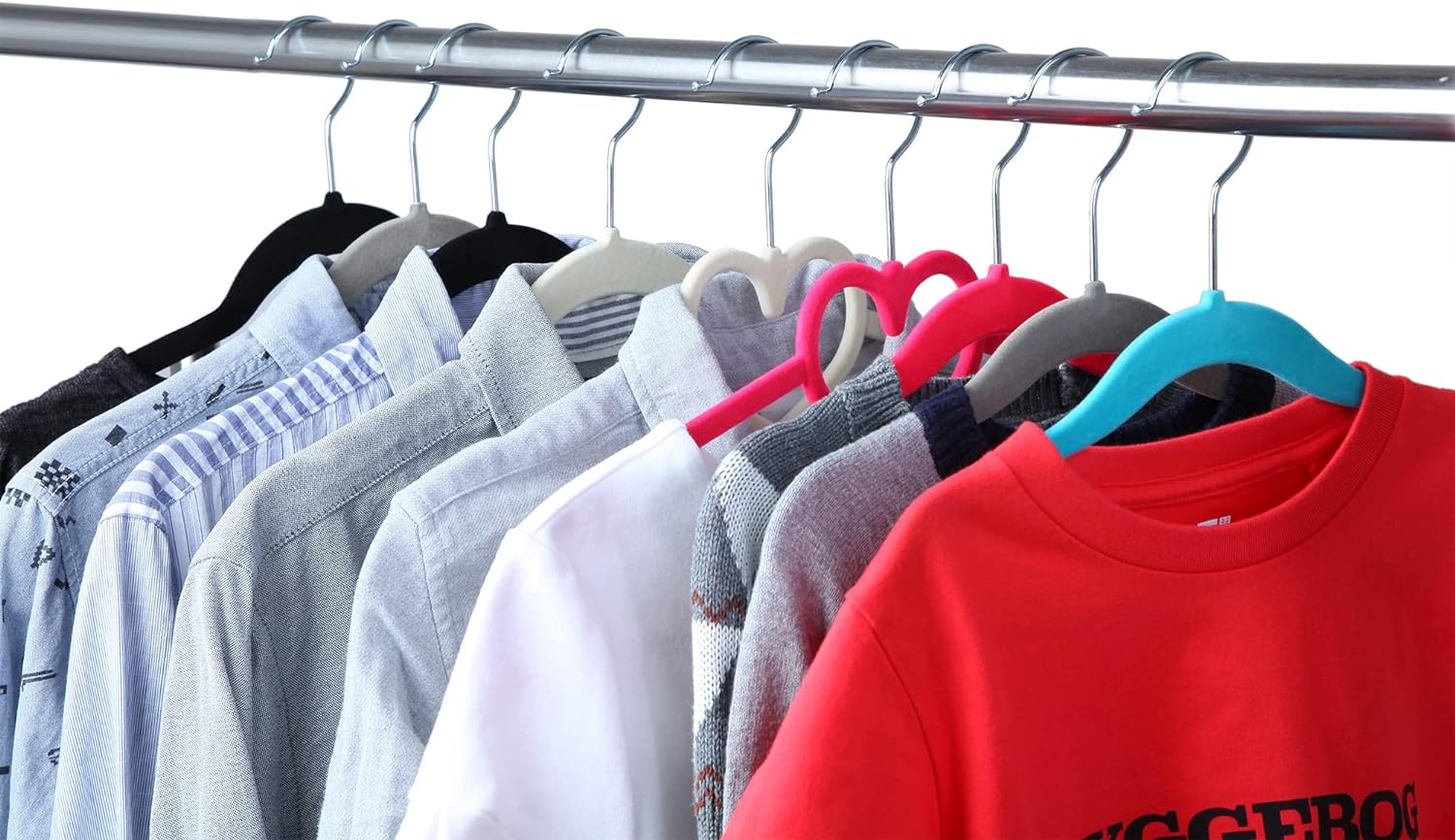 Finnhomy ropa gancho de ropa para bebé y Kids 30-Pack de terciopelo...