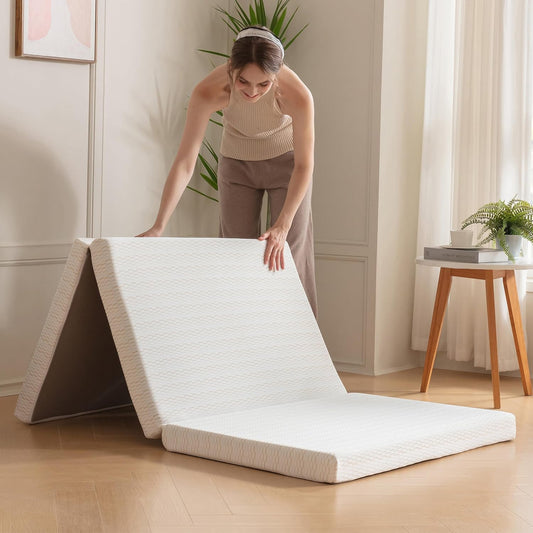 Colchón plegable, de espuma viscoelástica certificada CertiPUR-US, de 3