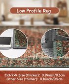 Moynesa Alfombra ultrafina lavable vintage de 3 x 5 pies, estilo bohemio,...