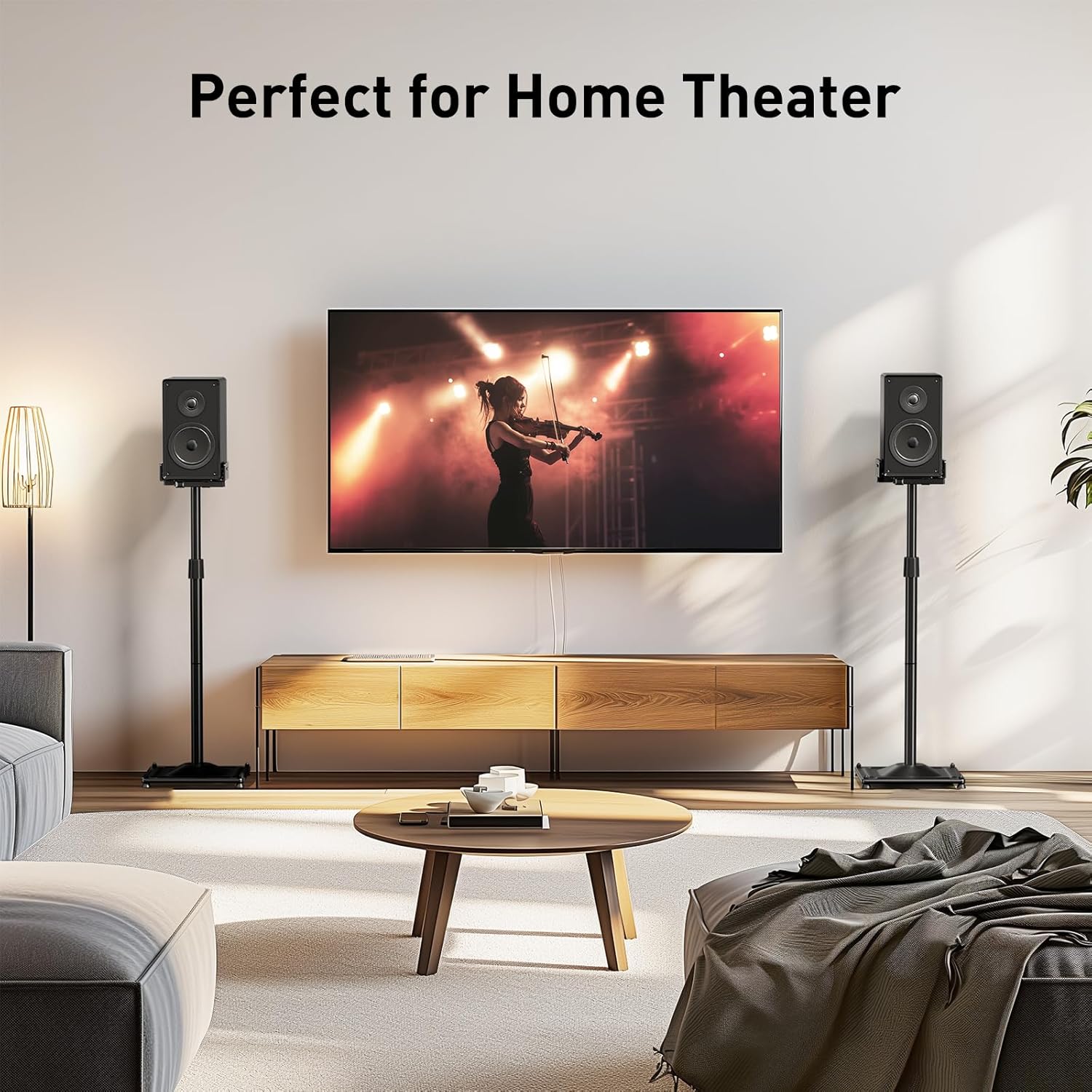 PERLESMITH Soportes universales para altavoces de sonido envolvente, altura...