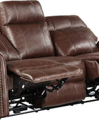 Lexicon Gallina Power - Sofá reclinable doble, color marrón
