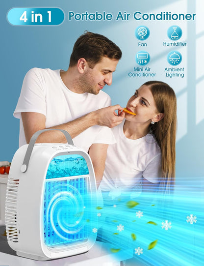Ventilador de aire acondicionado portátil, mini aire acondicionado evaporativo