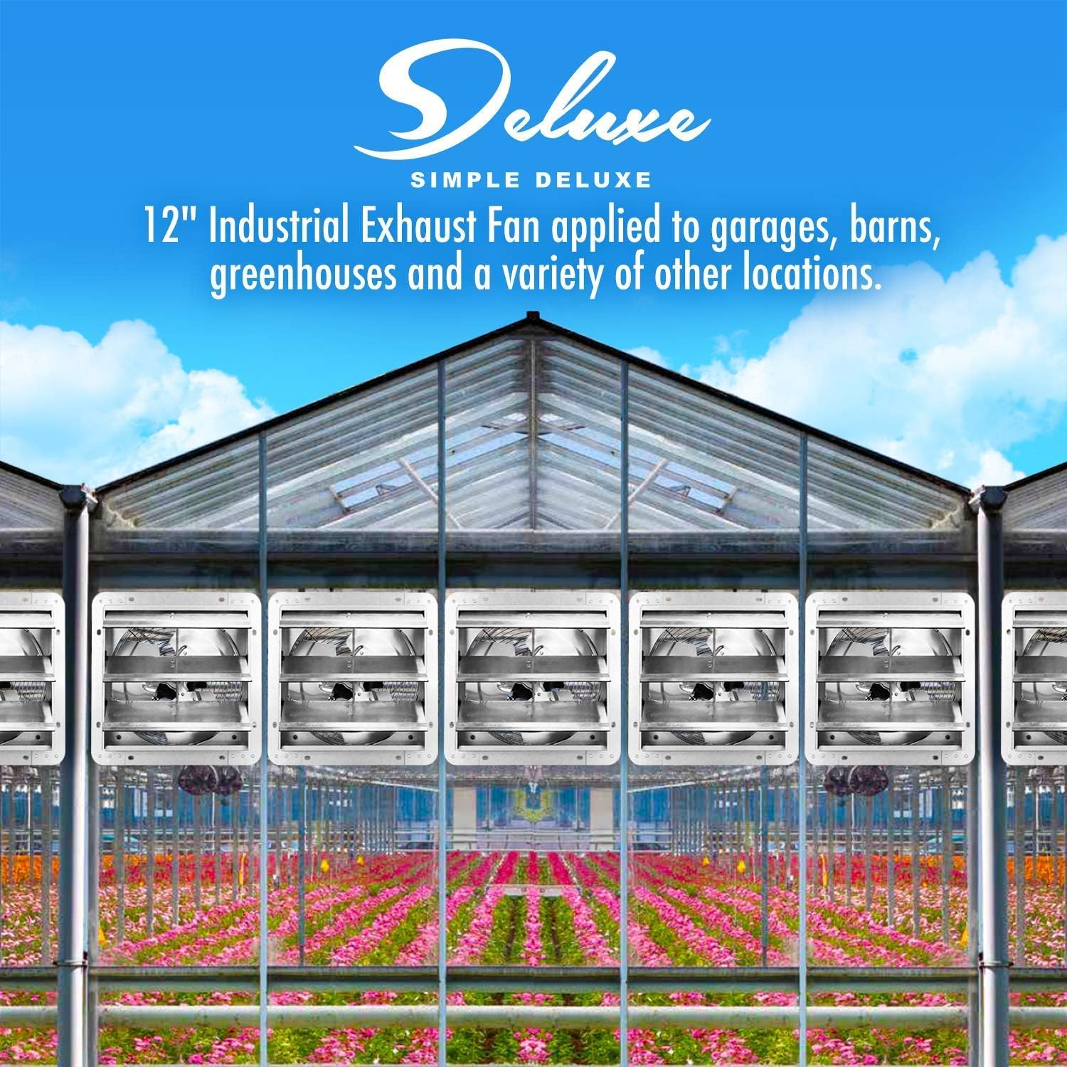 Simple Deluxe Extractor de 12 pulgadas, ventiladores de ventana, funcionamiento...