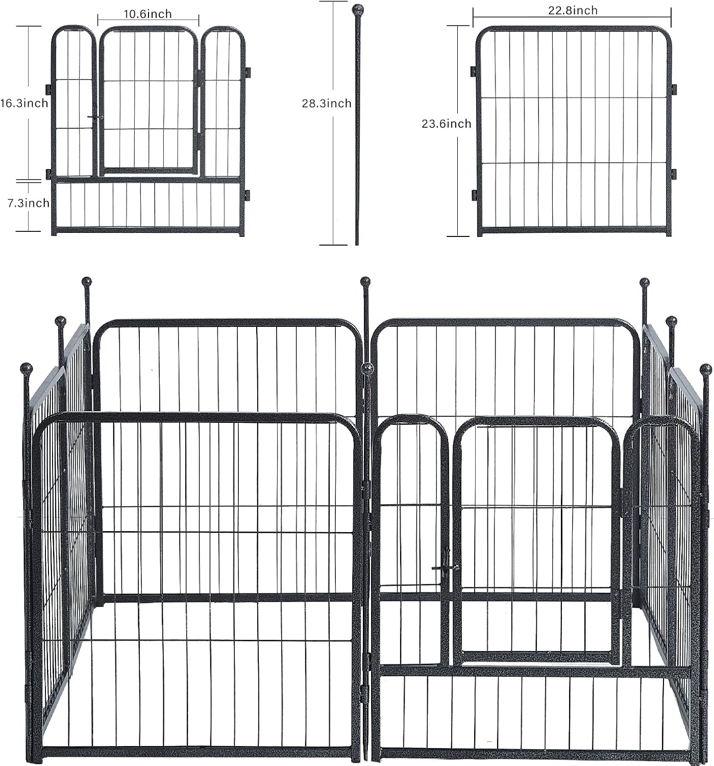 Corralito portátil para perros al aire libre, corral para perros en interiores,...