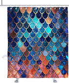 Juego de cortinas de ducha con escamas de sirena (no con brillantina), cola...