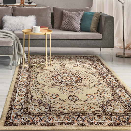 Antep Rugs - Alfombra oriental de 5 x 7 con medallón tradicional para interior...