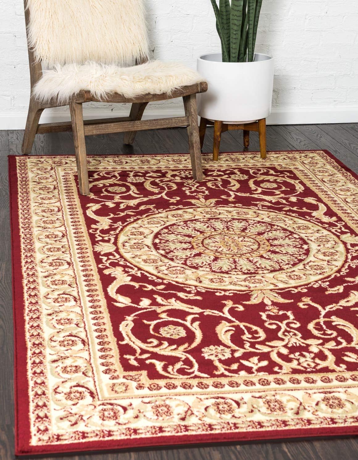Unique Loom - Alfombra clásica tradicional, colección Versalles, Polipropileno,...
