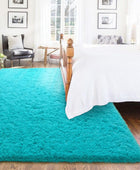ISEAU Alfombra de área mullida, lanuda y cómoda para interiores, dormitorio de...