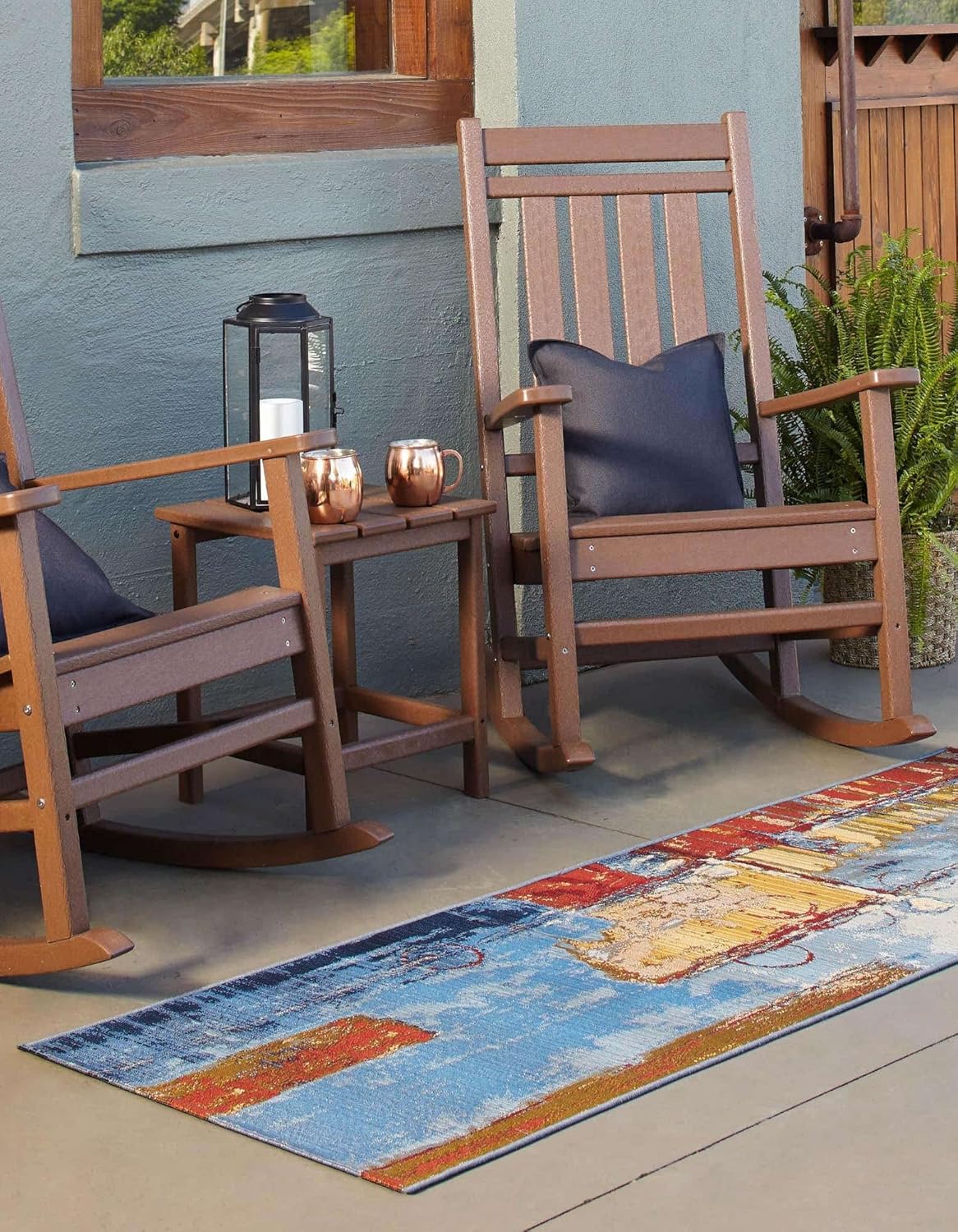 Unique Loom Outdoor Modern Collection - Alfombra de área - Baja (2 pies 7...