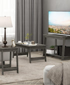 Furinno Beginning - Soporte para TV, color gris roble francés, 15.59 x 35.04 x...