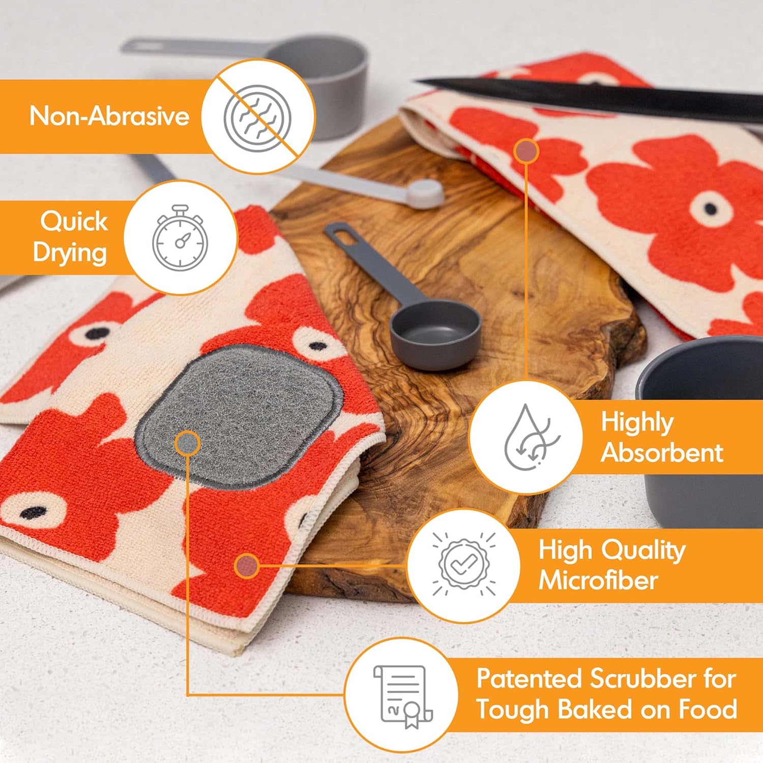 MÜcloth es microfibra Paños de cocina altamente absorbentes y duraderos para