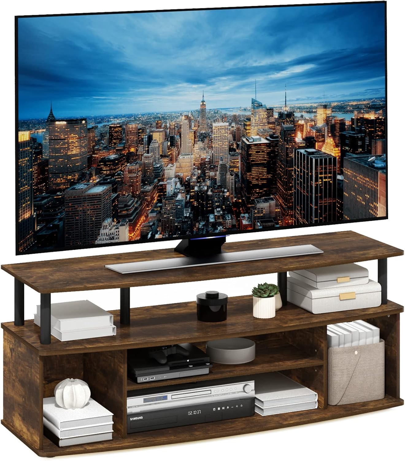 Furinno Jaya - Soporte grande para centro de entretenimiento, para televisor de...