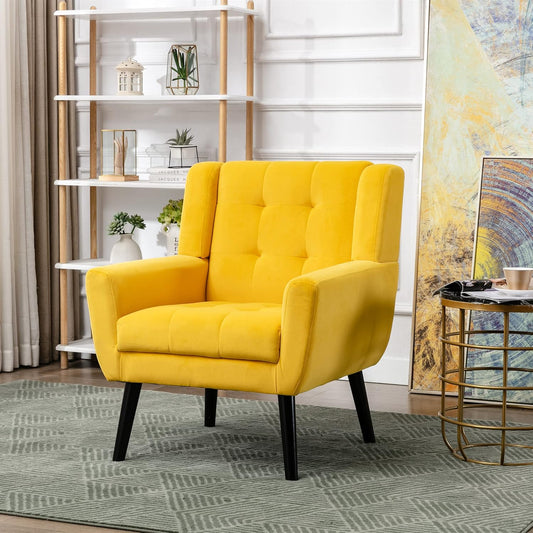 Dolonm Midcentury - Silla decorativa moderna con brazos, silla auxiliar de...