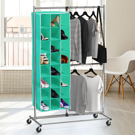 Simple Houseware Organizadores colgantes de armario con estantes de zapatos de...