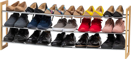 IRIS OHYAMA USA - Zapatero de 3 niveles para entrada, 15 pares de organizadores...