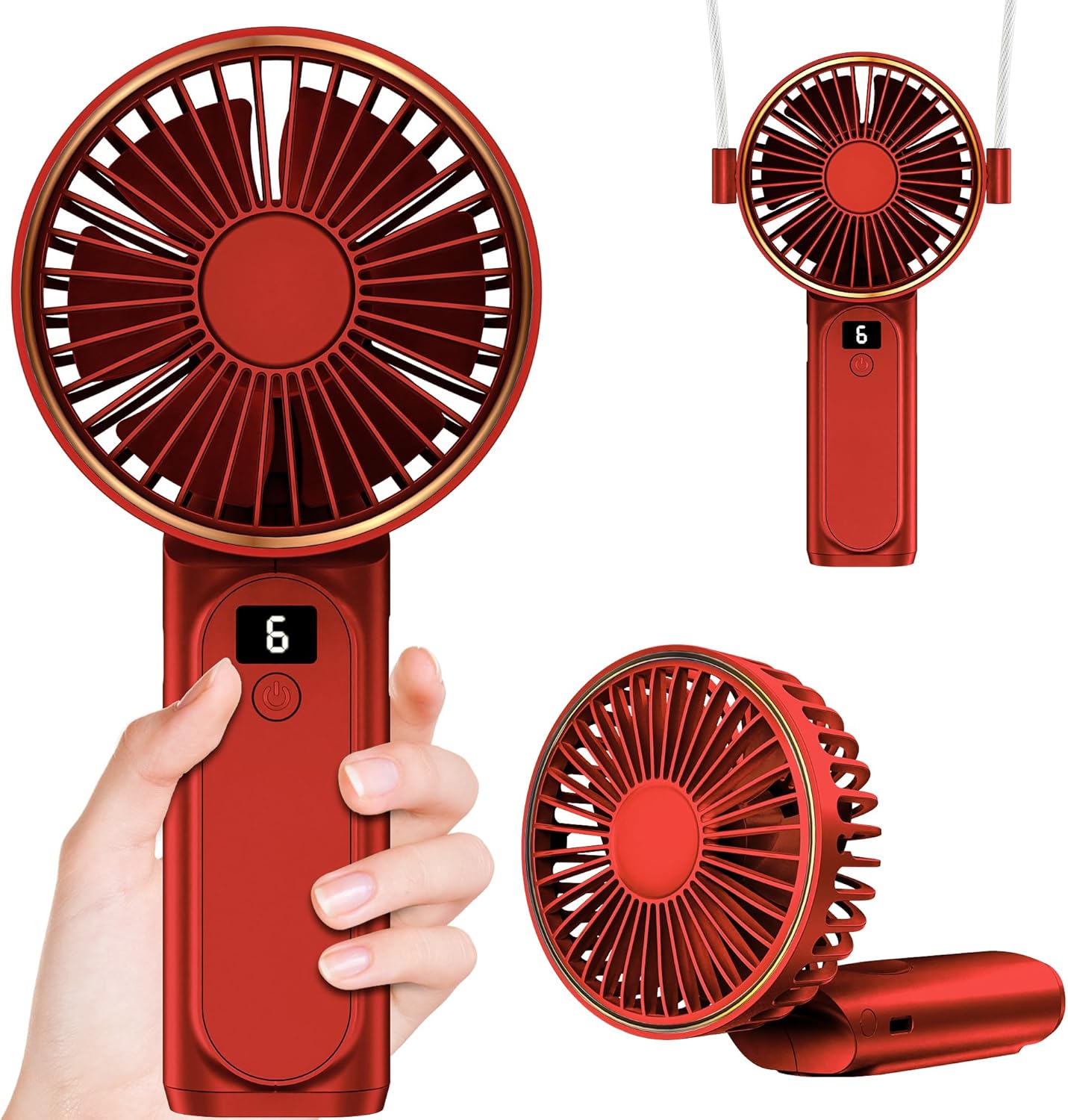 Ventilador de mano, ventilador portátil, ventilador personal recargable por USB...