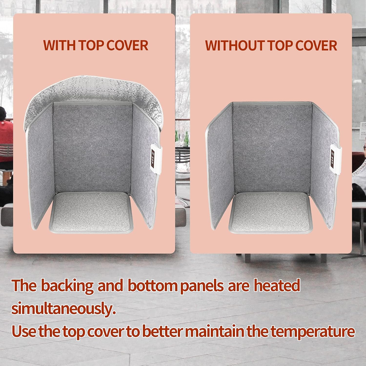Calentador eléctrico portátil con temporizador, calor extra para piernas,...