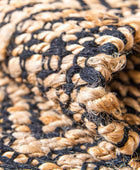 Unique Loom Alfombra trenzada colección de yute - Assam (2' 7