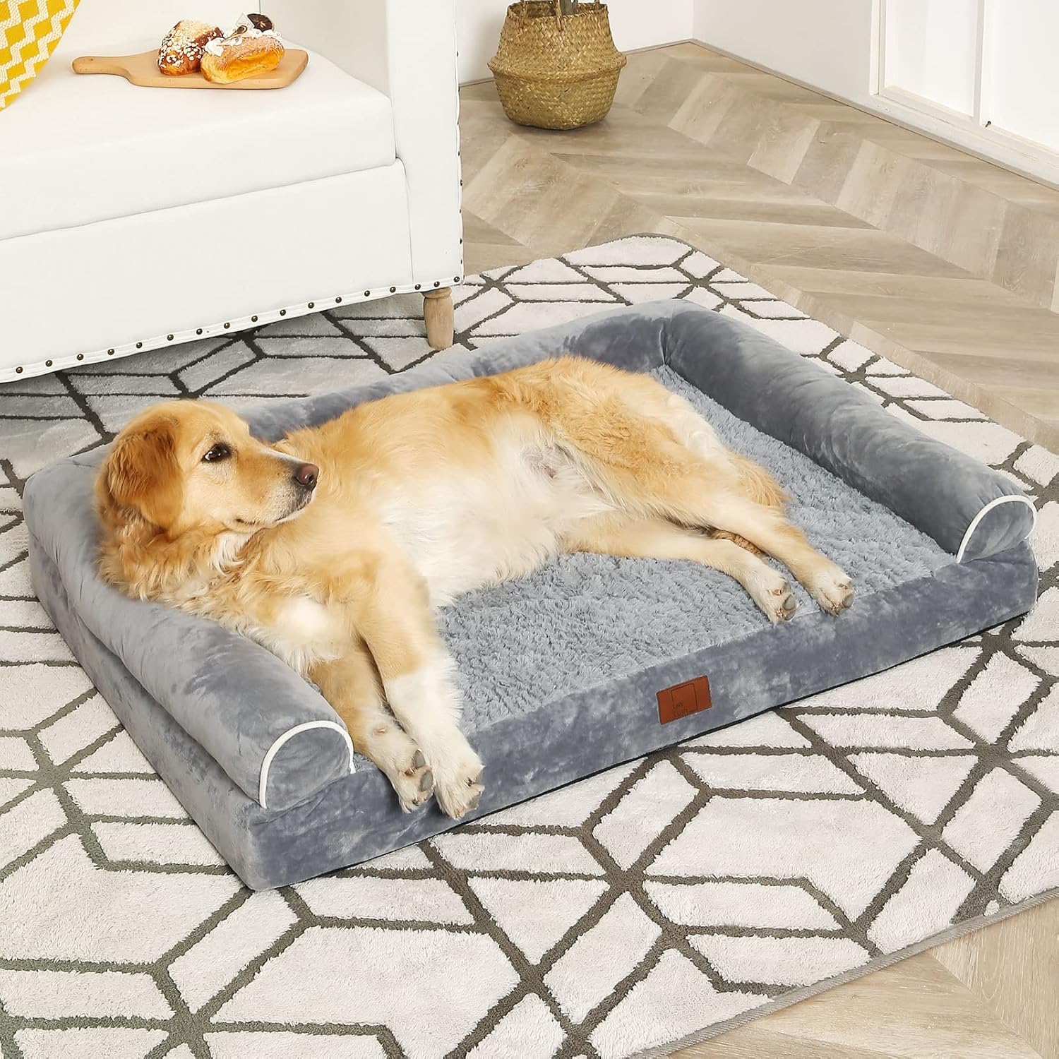 Cama grande para perros, camas para perros grandes, cama grande lavable con