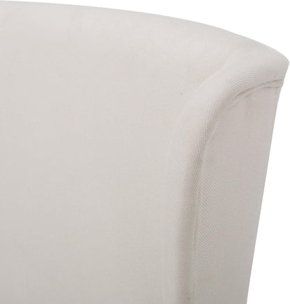 Callie Silla de comedor de tela, beige, 23.25 x 28.75 x 46.25 pulgadas