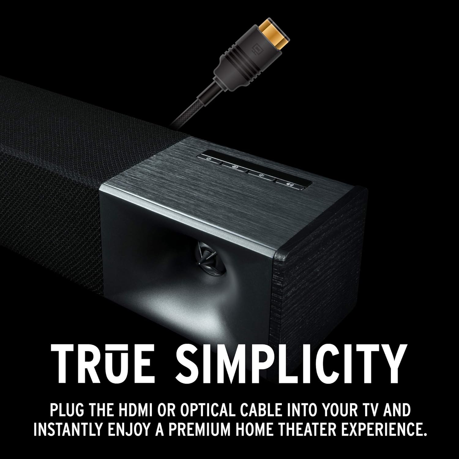 Klipsch Cinema 600 Sound Bar 3.1 Sistema de cine en casa con HDMI-ARC para una...