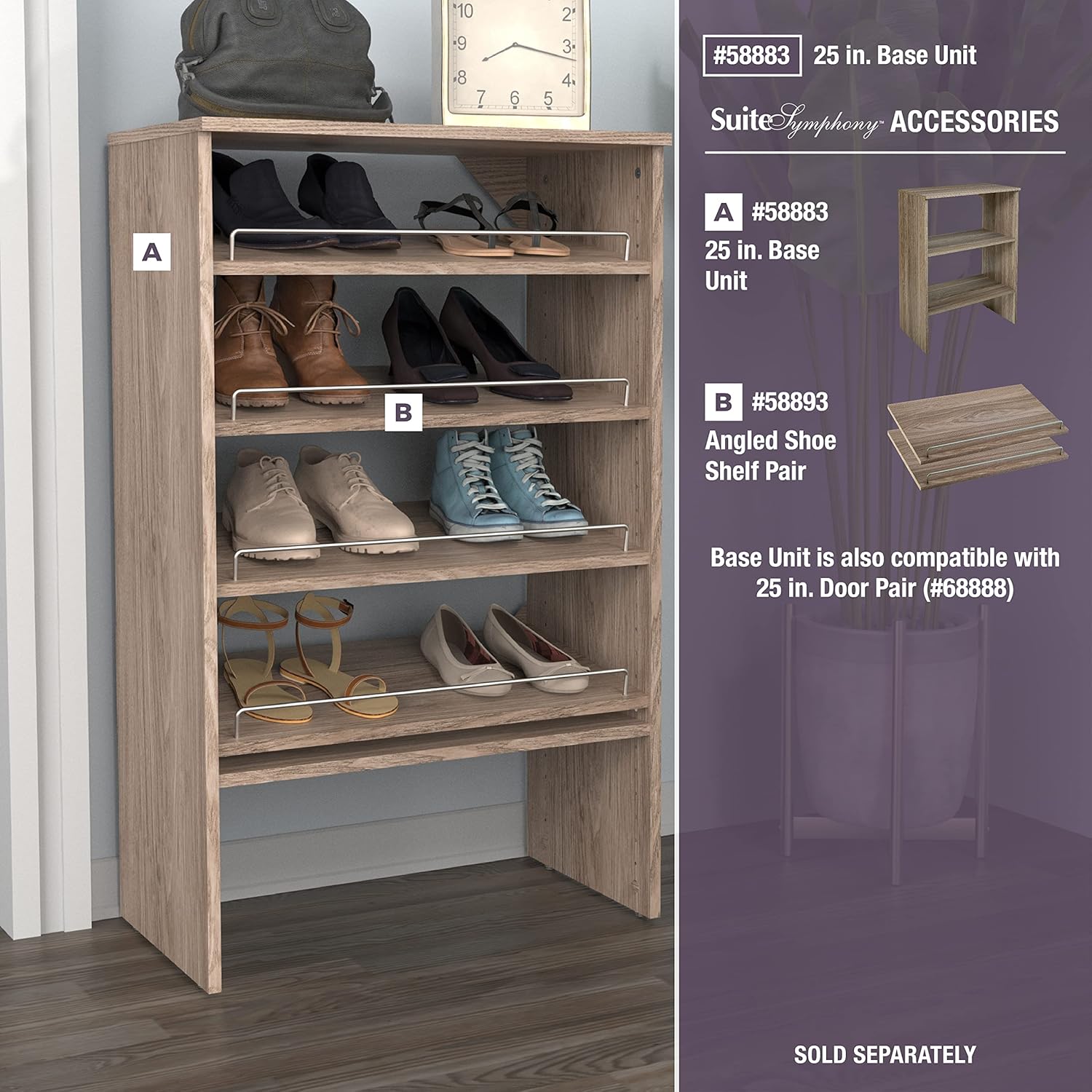 Cubículo ClosetMaid SuiteSymphony de 25 x 6 pulgadas