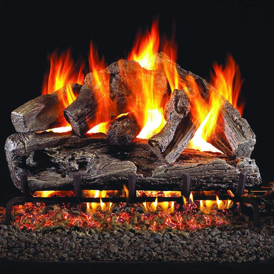 Peterson Real Fyre Juego de troncos de gas de roble resistente de 24 pulgadas...