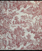 Victoria Park Toile - Cortina de ducha para baño, color rojo