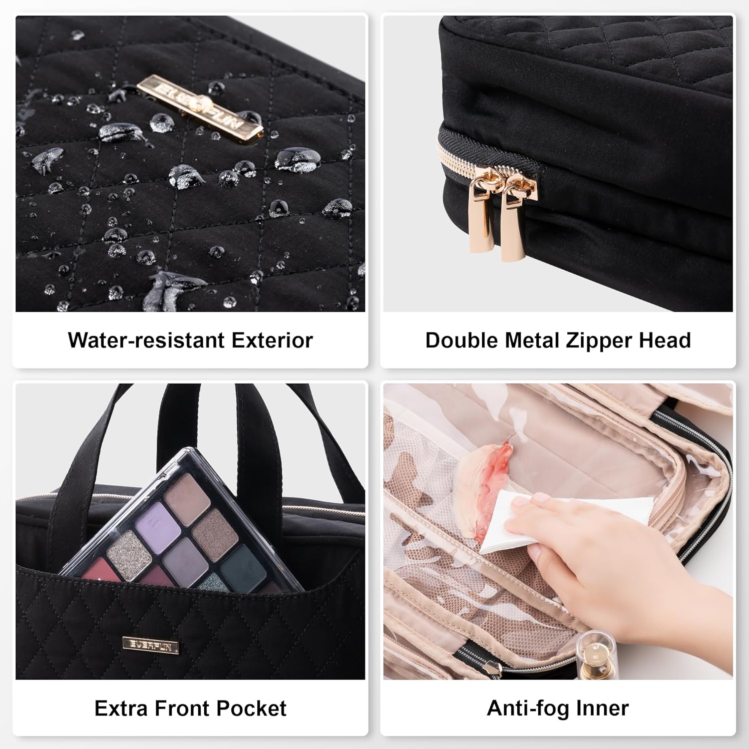 Everfun Neceser colgante de viaje para mujeres que viajan con compartimento a...