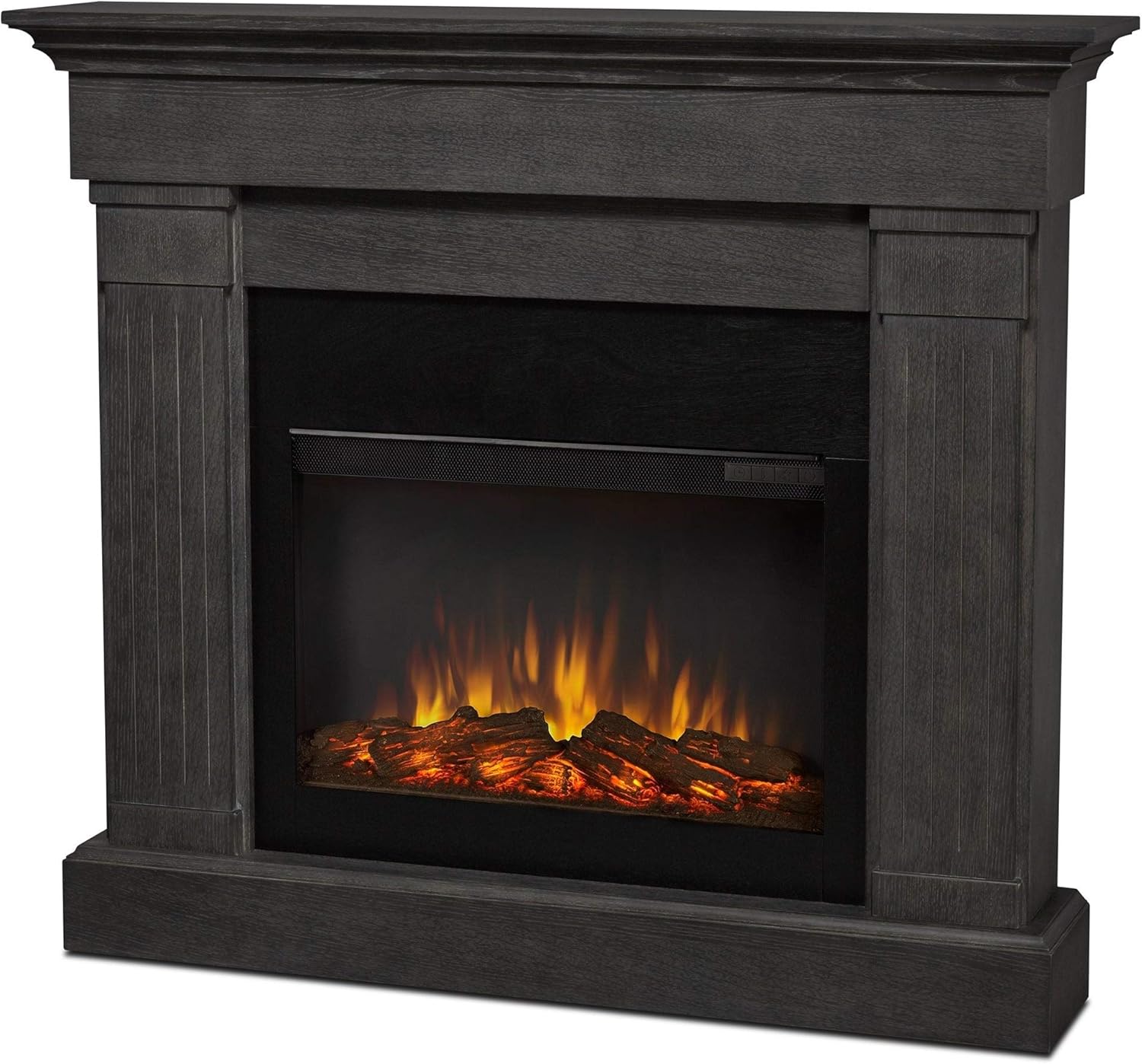 Misc Chimenea eléctrica gris por - 47.4l x 9.5w 41.9h termostato ajustable de...