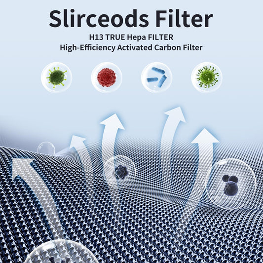Filtros HEPA de repuesto compatibles con purificador de aire HIMOX H04,...