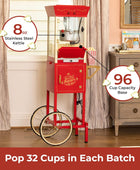 Nostalgia Máquina para hacer palomitas de maíz, carrito profesional con...