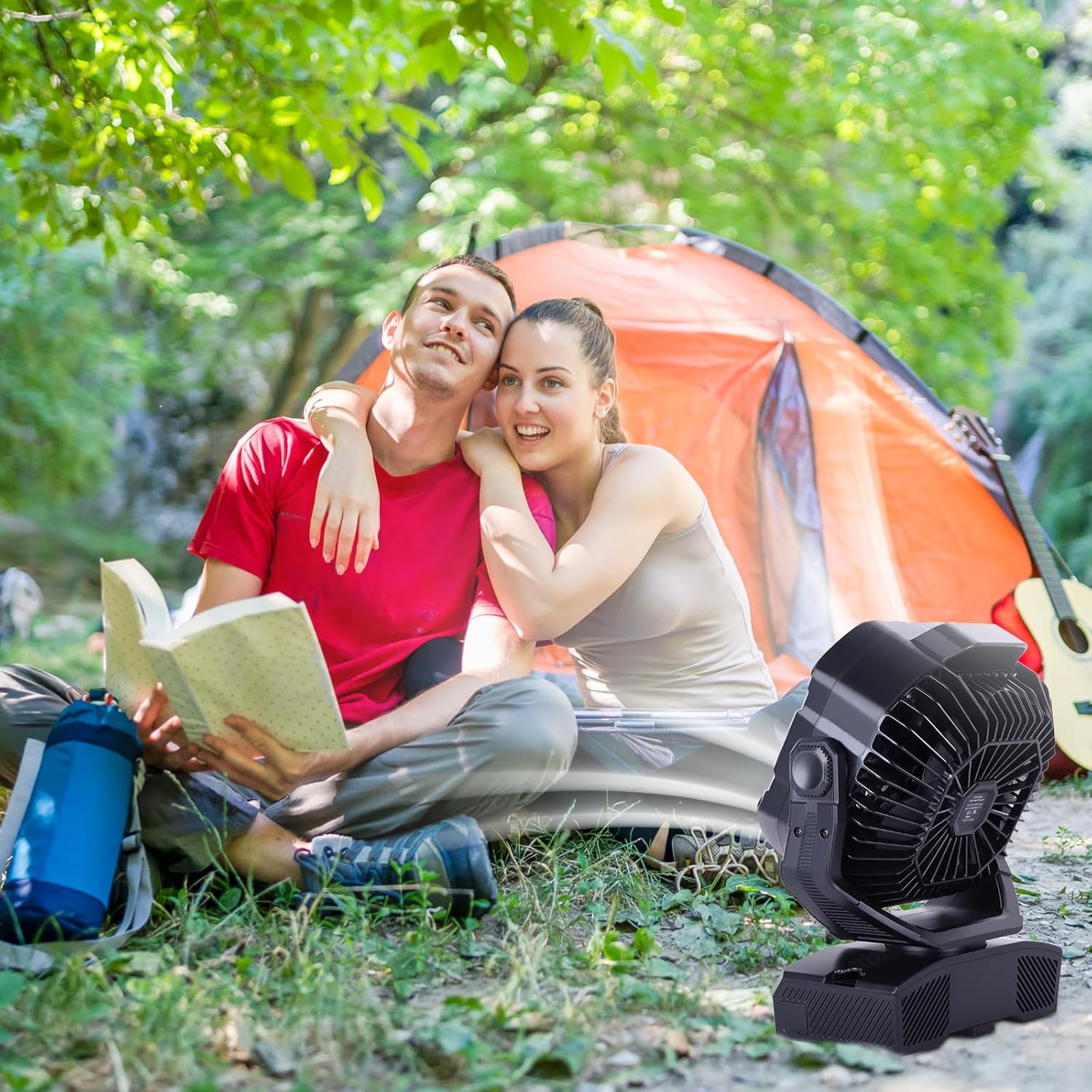 Ventilador de campamento de 20000 mAh recargable con batería para exteriores,...