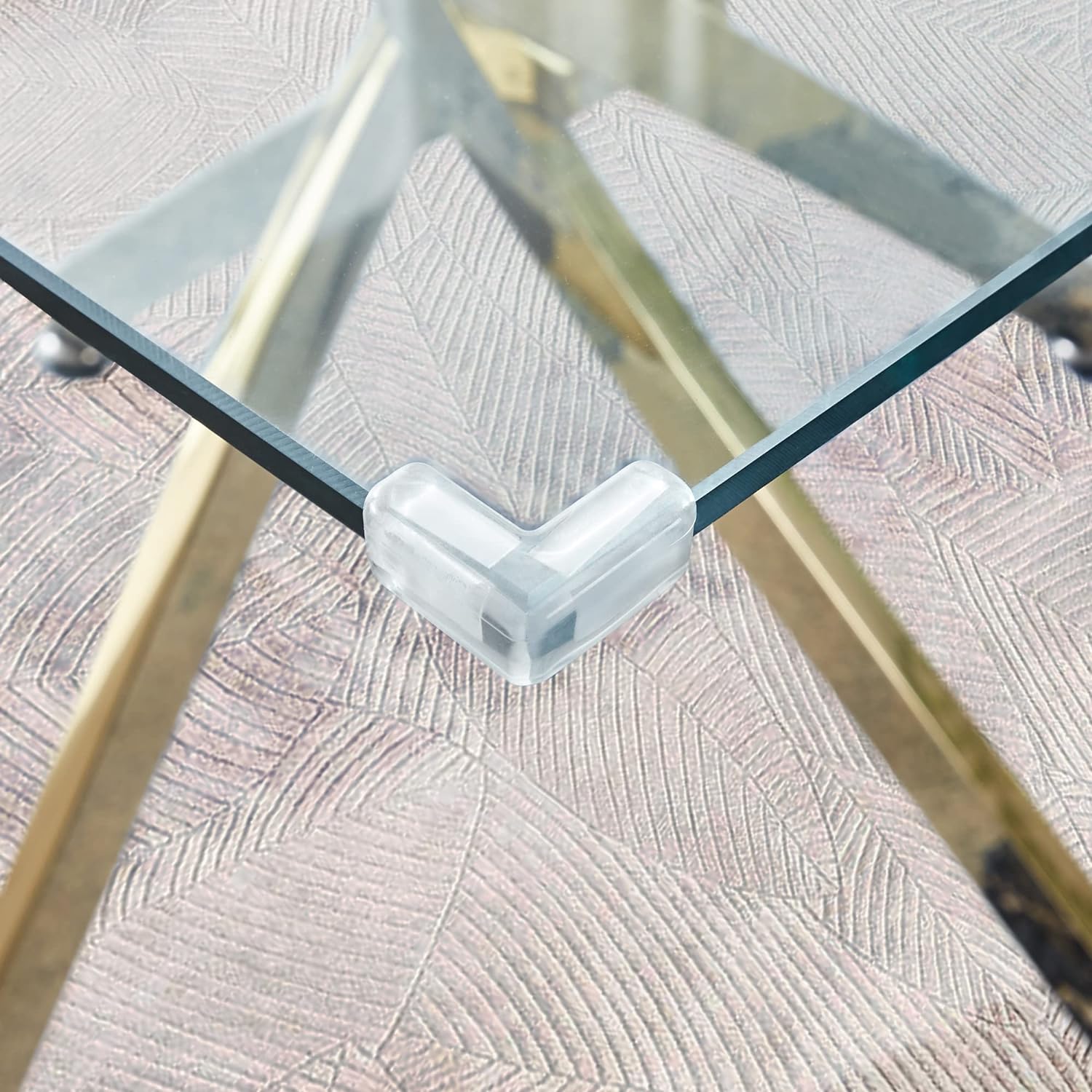Mesa de comedor cuadrada de vidrio de 36 pulgadas para 4, mesa de comedor de