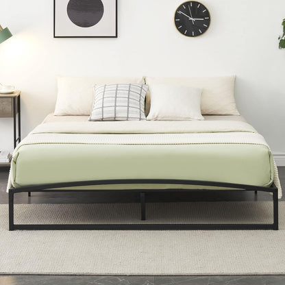 Base de cama de plataforma de metal tamaño Queen de 10 pulgadas con base de