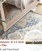 jinchan - Alfombra persa para interiores, con estampado, color naranja,...