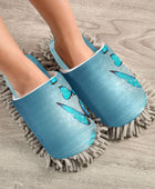 Blue Magic Butterfly Mop Slippers Shoes Cover for Floor Cleaning Washable Dirty