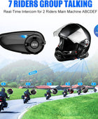 EJEAS Q7 - Intercomunicador de motocicleta mejorado, sistema de comunicación de...