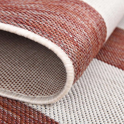 Rugs.com Jill Zarin Outdoor Collection Alfombra de tejido plano rojo de 2 pies
