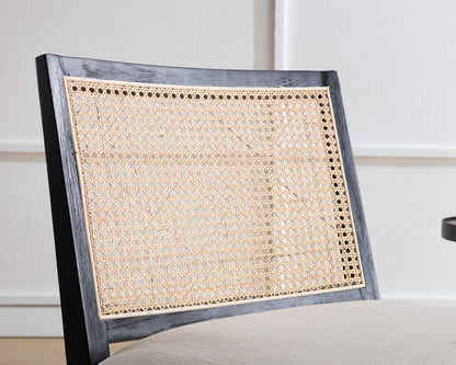 Silla decorativa moderna de ratán estilo rústico de mediados de siglo, cómoda