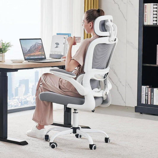 Silla de oficina TRALT Blanco ergonómica de 330 libras