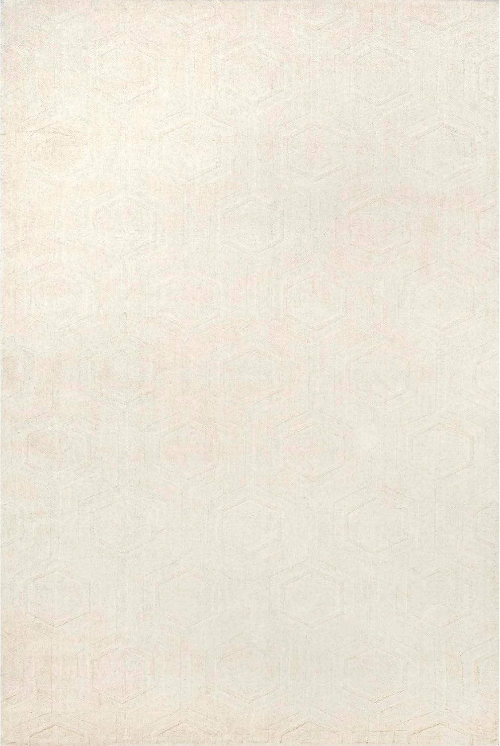 Alfombra tejida a mano Ambrose, 6x9, marfil
