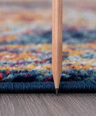 Mila - Alfombra azul de 3 x 5 pies, alfombra de área para sala de estar,...