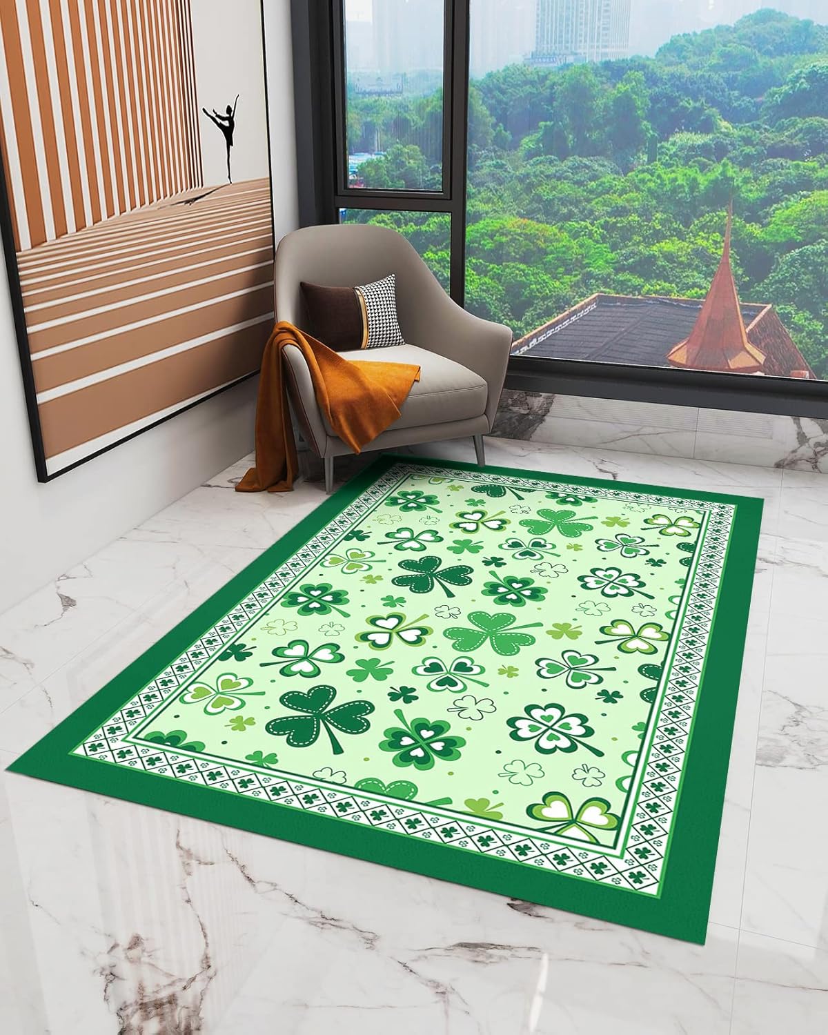 Alfombra de área grande de 5 x 8 pies, suave para habitación de los niños,...