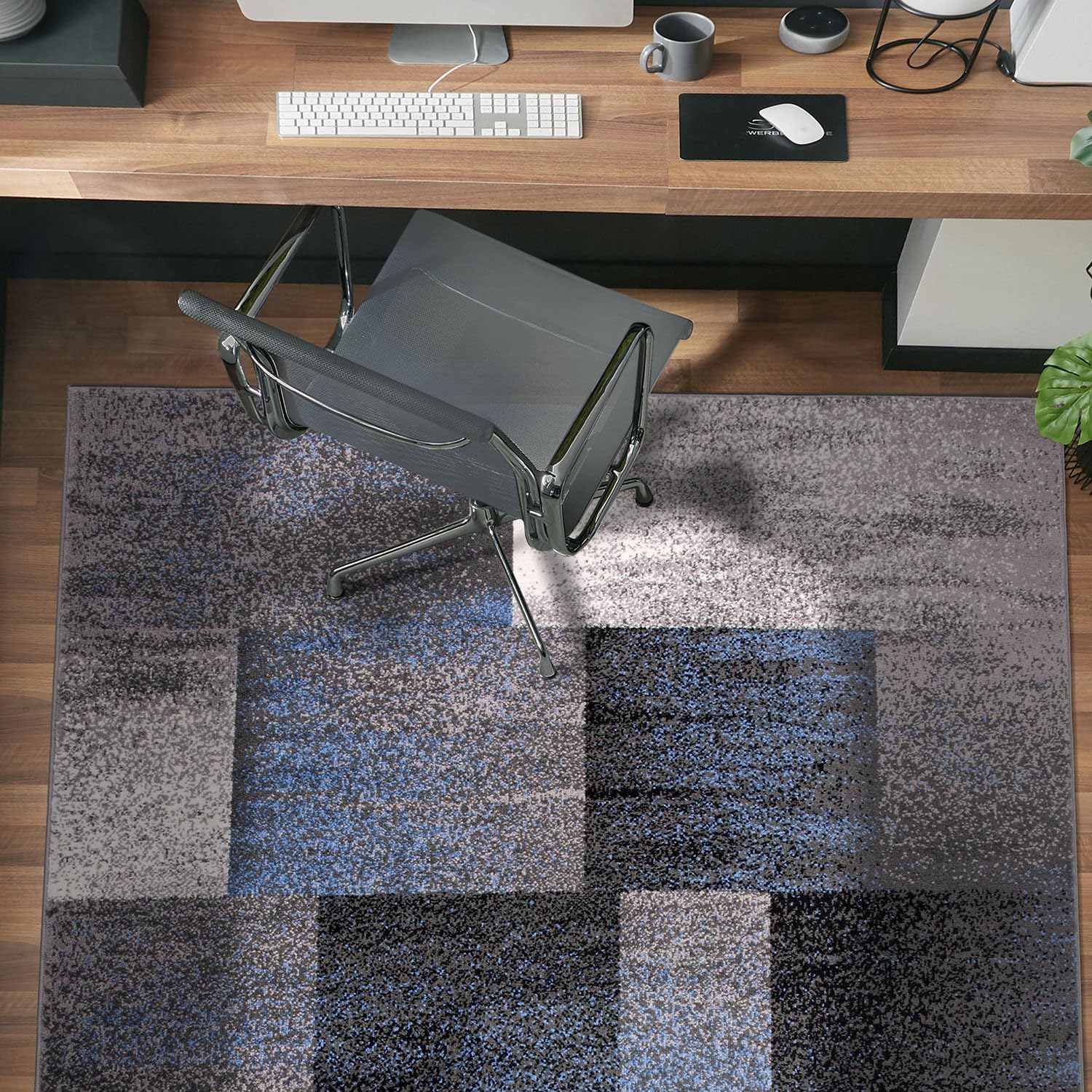 Rugshop Modern Distressed Boxes - Alfombra de área de 3 pies 3 pulgadas x 5...