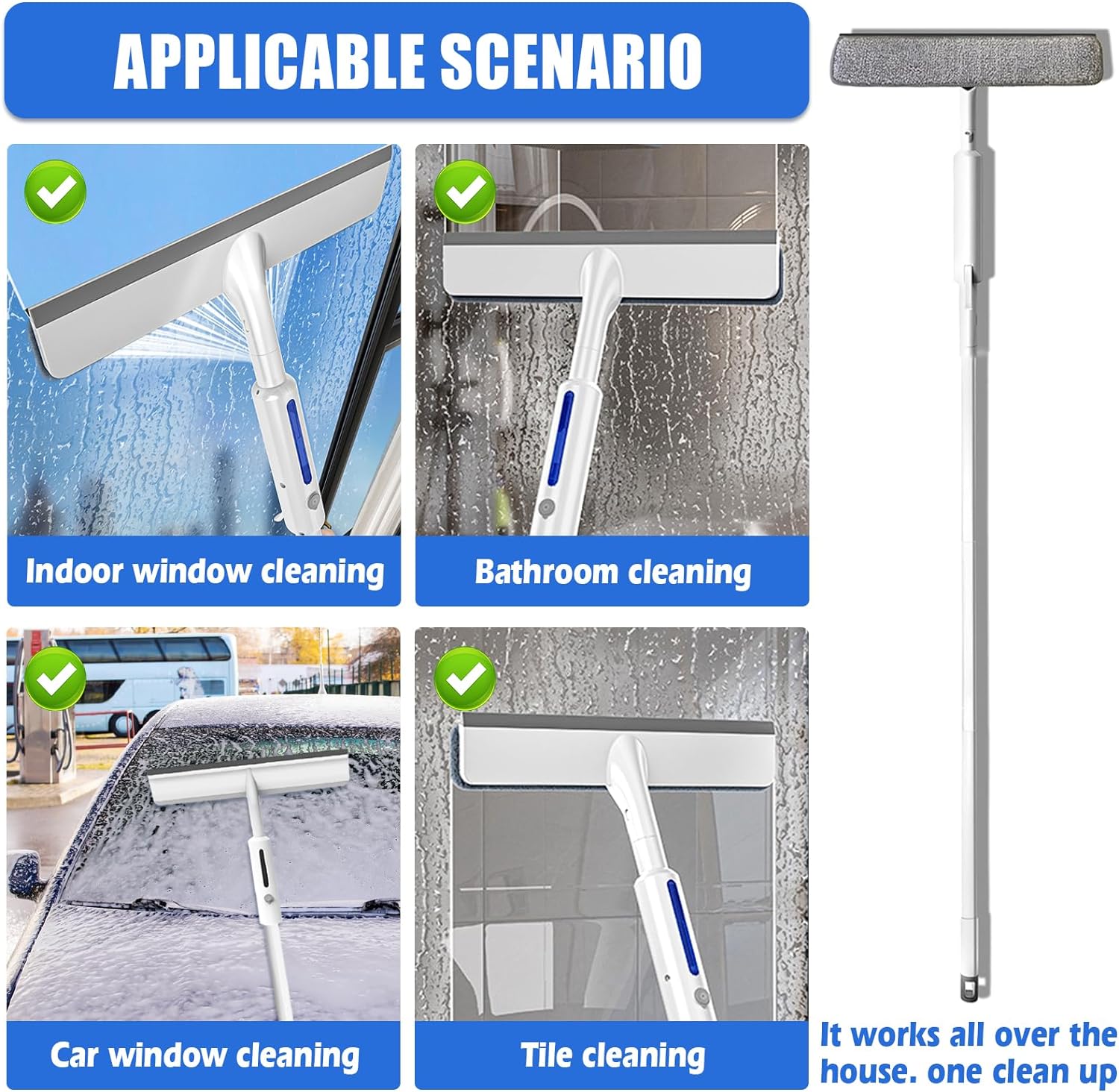 Escobilla de goma para limpieza de ventanas con aerosol herramienta de limpieza