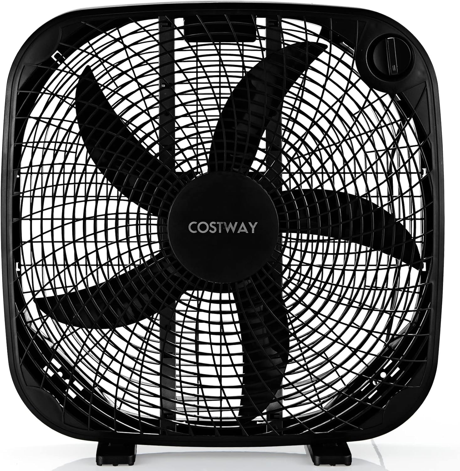 COSTWAY Ventilador de caja de 3 velocidades, ventilador de piso portátil de 20...