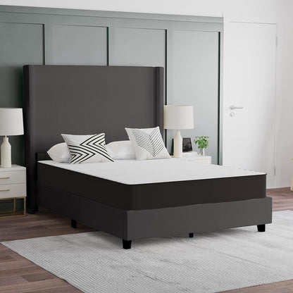 Asteria Premium Comfort Colchón híbrido de resortes interiores firmes de 8